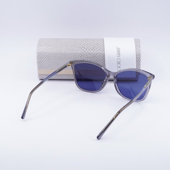 Jimmy Choo BA/G/S 0KB7KU Cat Eye Sunglasses - Transparent Grey/Blue - Picture 8 of 10